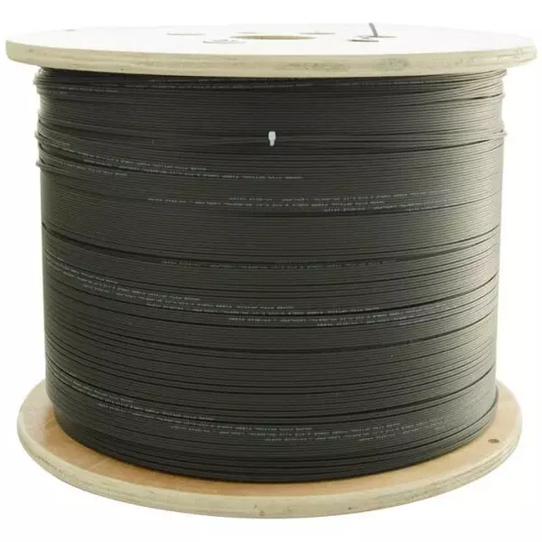 1km Roll | 2 Core Single Mode Flat OS2 100Gbps Fiber Optic Drop Cable | G.657A2 Outdoor Fiber Cable