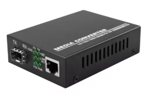 Gigabit Fiber Media Converter | 1Gbps RJ45 Ethernet to 1000Base-FX SFP | Fiber to Ethernet