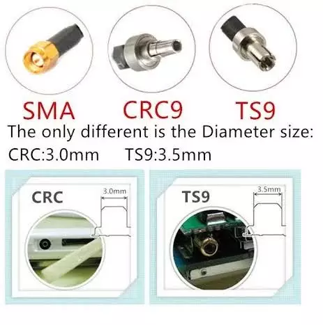 Female SMA to TS9 Router Antenna Adapter