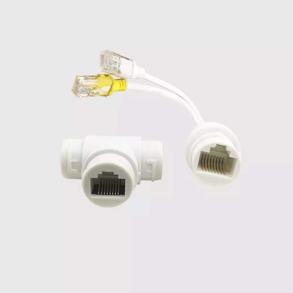 POE Splitter 2-in-1 network cabling connector three-way RJ45