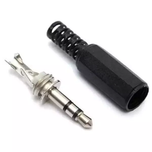 3.5mm Solder Jack | Stereo Solder-On Male Plug Audio Connector