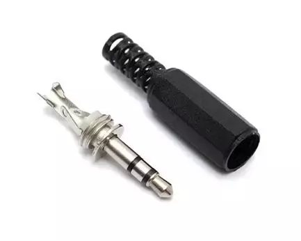 3.5mm Solder Jack | Stereo Solder-On Male Plug Audio Connector 3