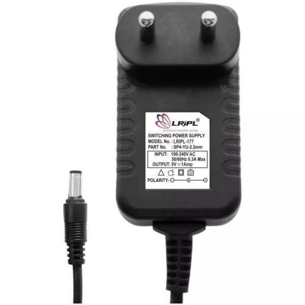 9 Volt, 2A AC/DC Power Adapter (Switched Mode Power Supply) 2