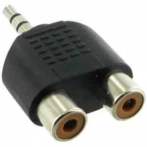 3.5mm Stereo Jack Plug to 2x RCA Female Adapter