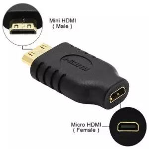 Female Micro HDMI to Mini HDMI Male Adapter