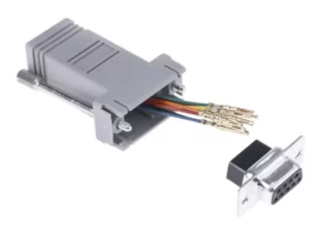 Male (or Female) 9 pin RS232 over CAT6 | Serial DB9 over Network Cable Adapter