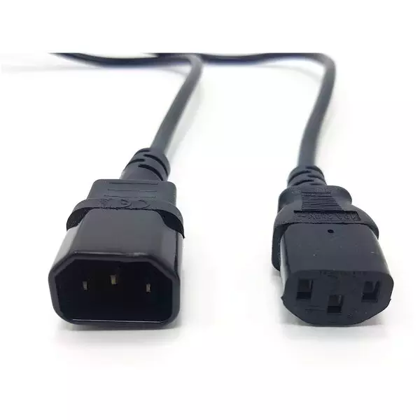 3.8 meter Male to Female PC Power Cable extension cord (Kettle Cord / IEC Plug / C13 to C14 Cable)
