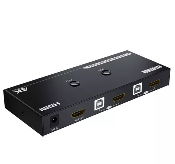 2 Port HDMI KVM Switch | Keyboard / Video / Mouse Switch | 4K Ultra HD 4