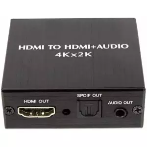 HDMI Audio Extractor to Optical Toslink or Analog Stereo Audio | 4k 60hz HDMI Passthrough