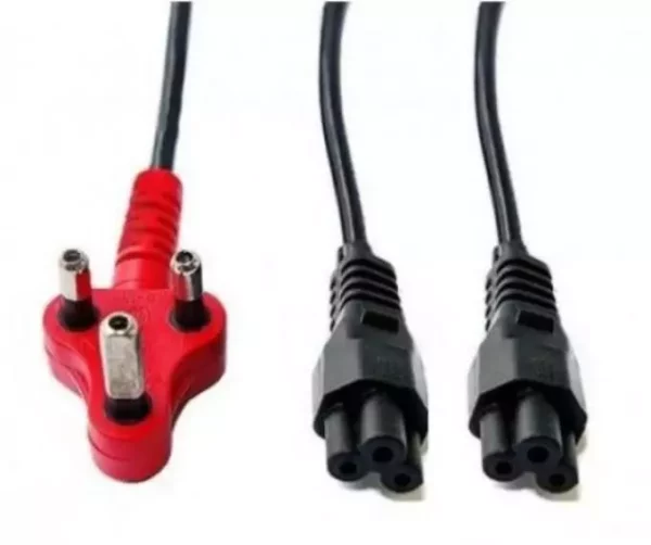 2.8 Meter 220 Volt SA 3 Pin Plug to Dual (2x) Clover Power Cable | Laptop Power Cable 3