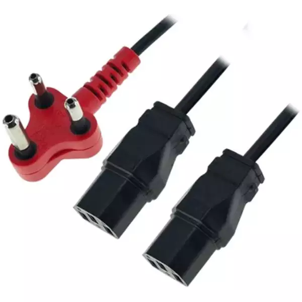 2.8 Meter 220 Volt SA Plug 3 Pin to Dual Kettle Plug (C13 IEC) 2