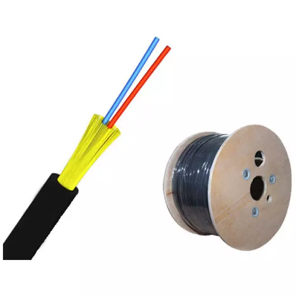 1km Roll | Single Mode Round Outdoor 100Gbps OS2 Fibre Cable | 2 Core w/Kevlar Strength Members 2