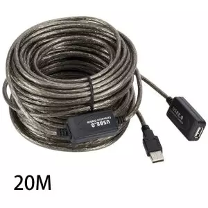20 Meter USB 2.0 Extension cable (Female to Male USB Type A) With Active Signal Booster