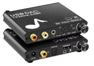 192kHz 24Bit Digital to Analog Audio Converter | External PC Audio Device with Optical Toslink