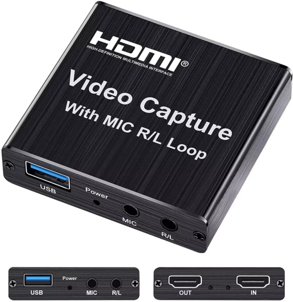 4k UltraHD HDMI Recording Device with HDMI Loop-out | USB Powered 4