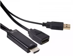 Unidirectional USB Powered HDMI to Displayport Adapter | 144Hz 1080P | 4k UltraHD