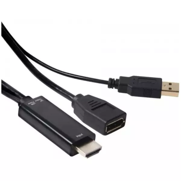 Unidirectional USB Powered HDMI to Displayport Adapter | 144Hz 1080P | 4k UltraHD