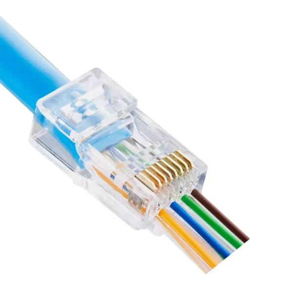 Unshielded eZ RJ45 CAT6/CAT7 Network Cable Connector + Rubber Boot | Push Through Crimp Connector 3