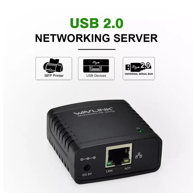 Wavlink USB over IP / Network for Remote USB Printing / Webcam / USB Storage / USB Keyboard / Mouse