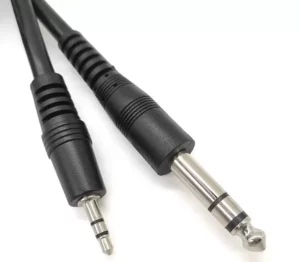 1.5 Meter Male Stereo 6.35mm Aux Jack to Male 3.5mm Aux Jack Cable