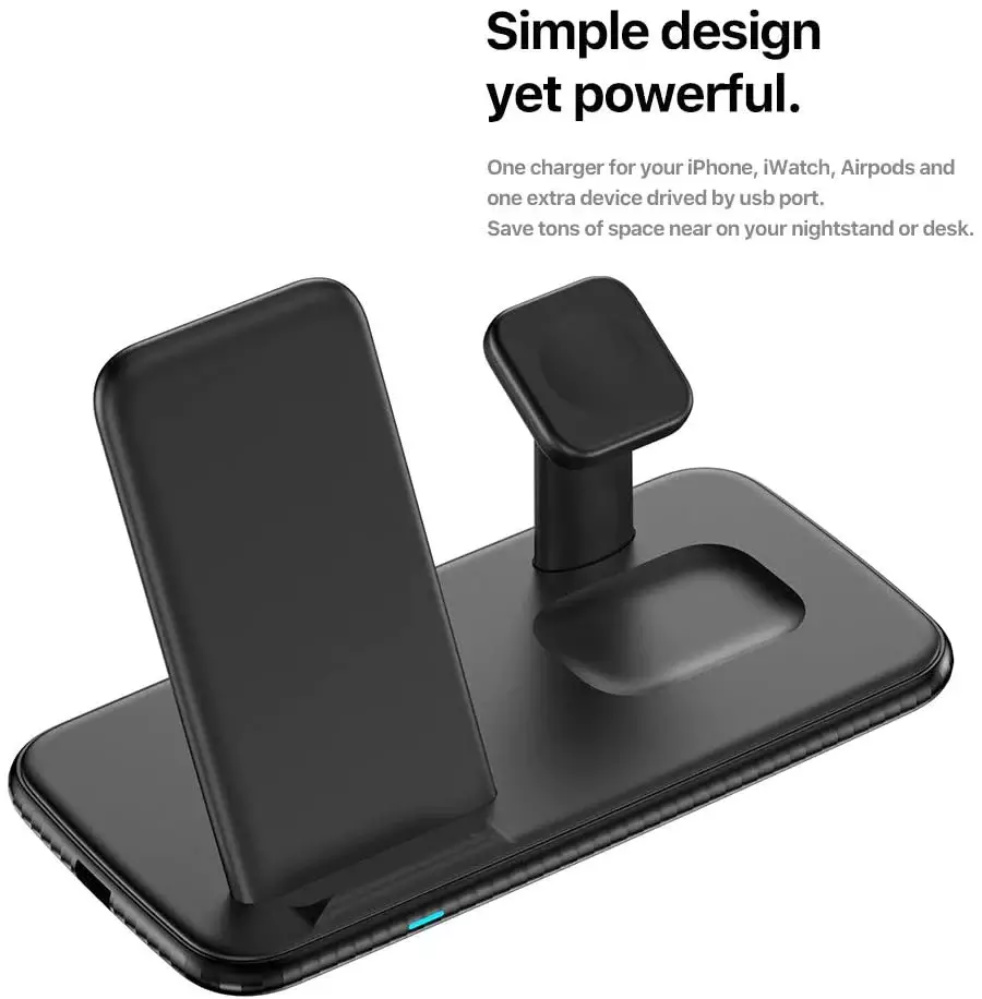 4-in-1 USB C Wireless Charger for Smartphone, Smart Watch & Earphones