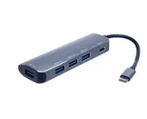 5-Port USB 3.1 Type C Hub with 4x USB 3.0 Ports and 1x Passthrough USB C Port