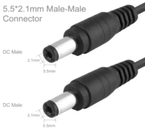 2 Meter Male to Male DC Power Cable | 5 volt - 12 volt for Router, Access Point, Charger