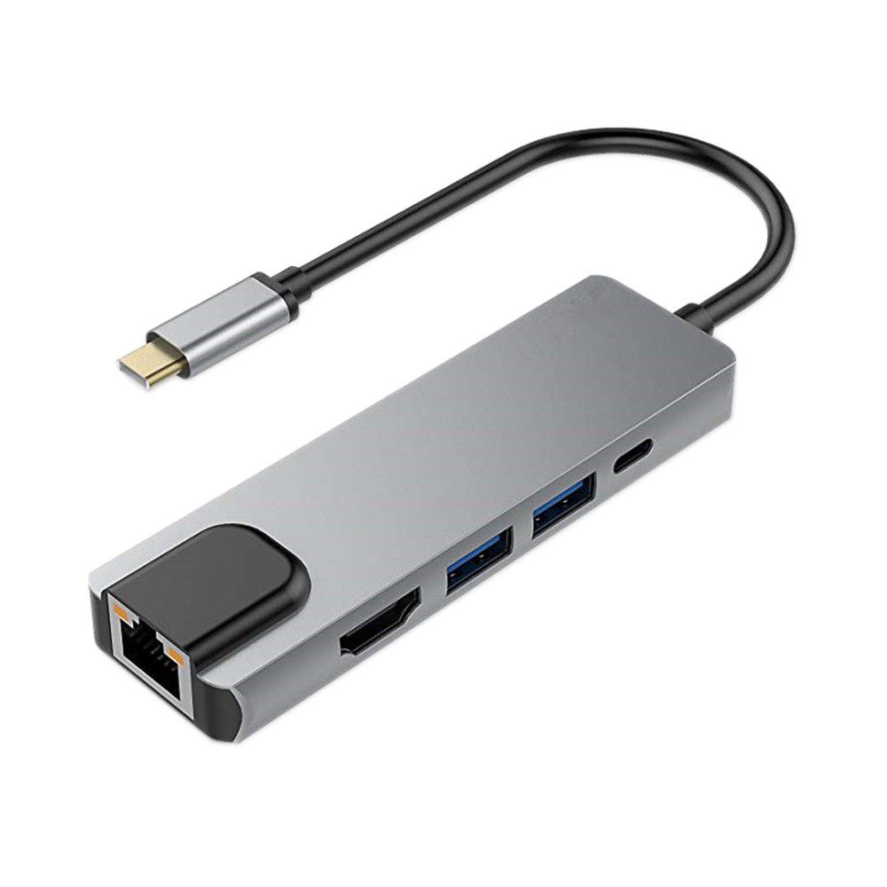 5-in-1 USB RJ45 Network | HDMI Output | USB 3.0 Hub With USB C