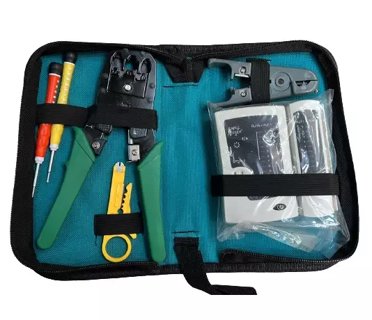 6-in-1 Networking Toolkit | Crimping Tool, RJ45 Tester, Screw Drivers, Strippers 3