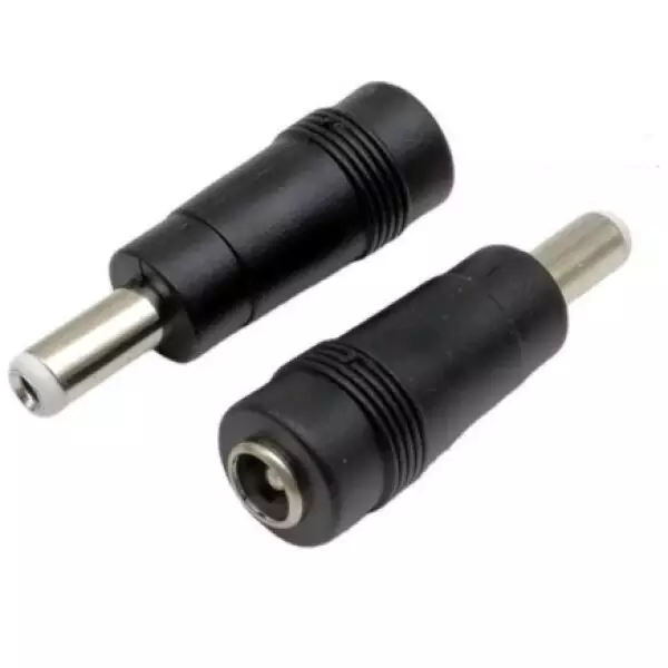 DC Male 5.5mm, 2.5mm ID to Female 5.5mm, 2.1mm ID Female Adapter