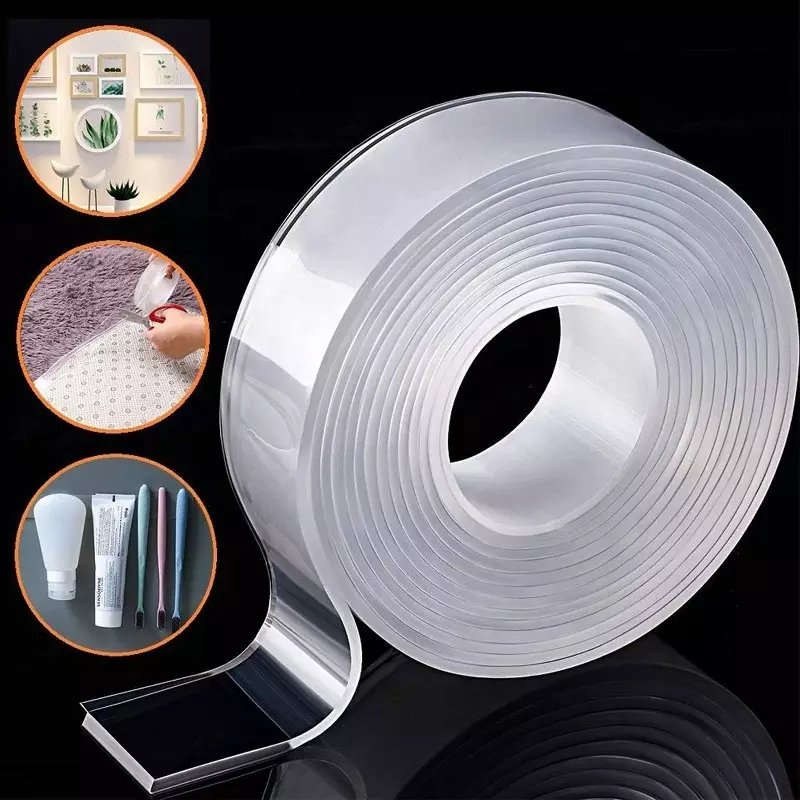 3 Meter Transparent Double-Sided Tape | Washable Grip Tape | Extreme Bonding