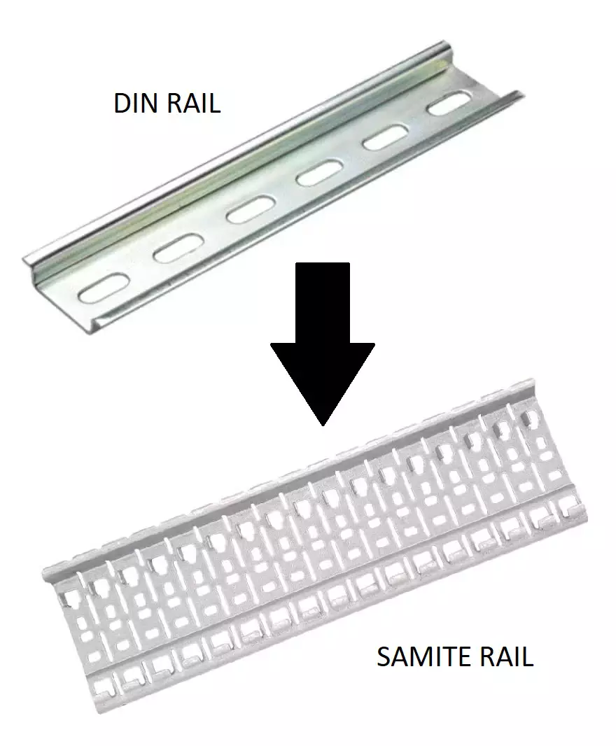 Din Rail to Samite Rail Breaker Adapter for DB Board Breaker Installation