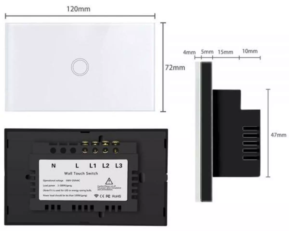 Smart WIFI Light Switch | 1-4 Channels | NO NEUTRAL REQUIRED | Eachen | Smart Life | Tuya