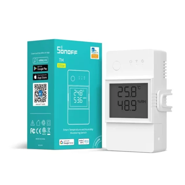 Smart Temperature and Humidity Monitoring | Smart 20A WIFI Switch | Sonoff TH20 Elite 3