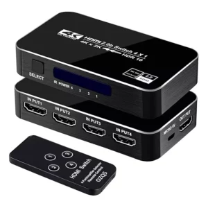 4k UltraHD HDMI v2.0b 4×1 HDMI Switch with HDR Support and IR Remote
