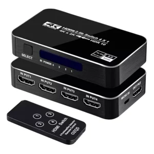 4k UltraHD HDMI v2.0b 4x1 HDMI Switch with HDR Support and IR Remote