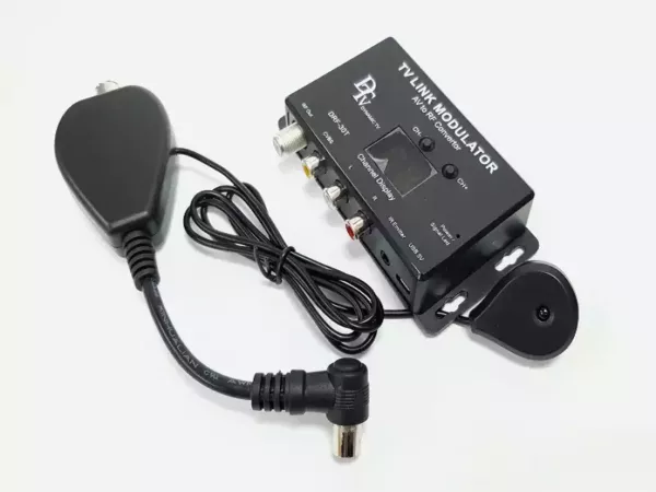RF Modulator – AV to RF Converter with TV Link and additional RF Input 2