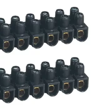 6-Way 2-Pack Connector Strip 30 Amp | 4.5mm Hole Diameter |Chocolate Block Connector